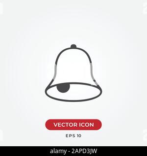 Glockenvektor-Symbol in modernem Design für Website und mobile App Stock Vektor