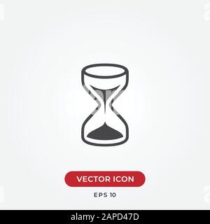 Sanduhr Vektor-Symbol in modernem Design für Website und mobile App Stock Vektor