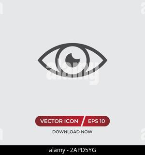 Augen-Vektor-Symbol in modernem Design für Website und mobile App Stock Vektor