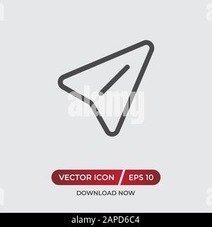 Vektorsymbol in modernem Design für Website und mobile App senden Stock Vektor