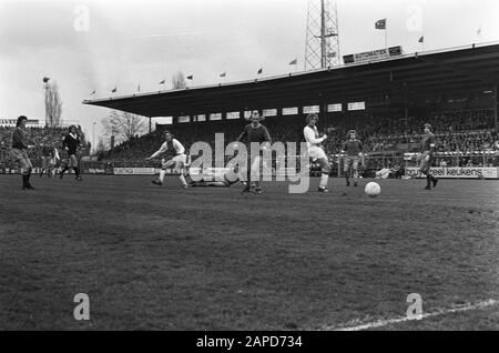 AJAX gegen den FC Utrechter 5-2, Spielmoment Datum: 16. März 1974 Ort: Amsterdam Schlagwörter: Sport, Fußball-Institution Name: FC Utrechter Stockfoto