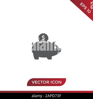 Sparschwein Vektor icon Stock Vektor