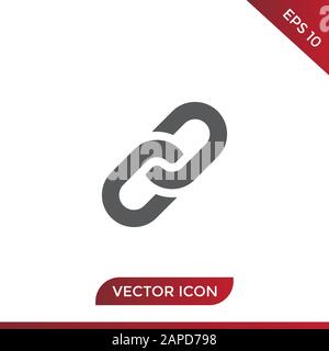 Symbol für Verknüpfungskette. Hyperlink Stock Vektor