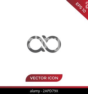 Ab Logo Konzept isoliert auf weißem Hintergrund Stock Vektor