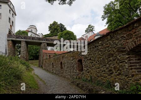 Alte Wehrmauer in Passau Stockfoto