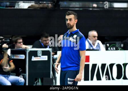 Treviso, Italien. Januar 2020. Daniele santarelli während der Imoco Volley Conegliano vs. C.S.M. Volei Alba Blaj, Volleyball Champions League-Frauen in Treviso, Italien, 22. Januar 2020 Credit: Independent Photo Agency/Alamy Live News Stockfoto