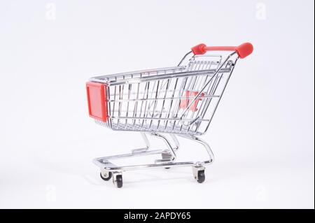 Mini-Einkaufswagen - Warenkorb Stockfoto