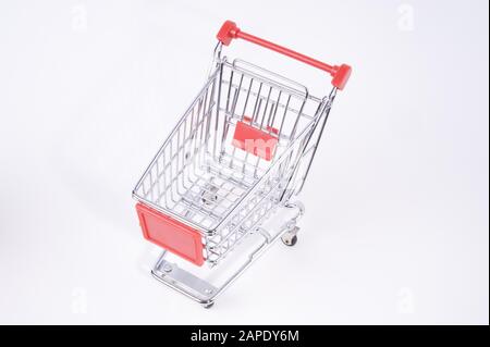 Mini-Einkaufswagen - Warenkorb Stockfoto