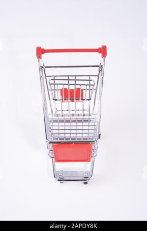 Mini-Einkaufswagen - Warenkorb Stockfoto