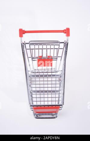 Mini-Einkaufswagen - Warenkorb Stockfoto