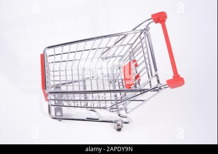 Mini-Einkaufswagen - Warenkorb Stockfoto