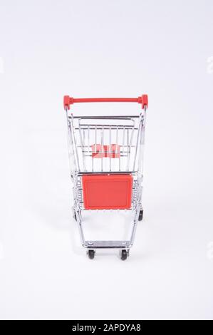Mini-Einkaufswagen - Warenkorb Stockfoto