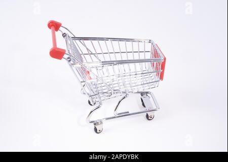 Mini-Einkaufswagen - Warenkorb Stockfoto