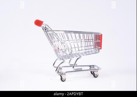 Mini-Einkaufswagen - Warenkorb Stockfoto