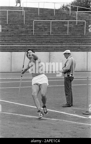 Leichtathletik Westdeutschland (B) gegen Niederlande, Männer in Munster (Westdeutschland) Datum: 18. Juli 1971 Ort: Munster, Westdeutschland Schlagwörter: ALETICS Stockfoto