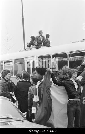 AZ 67 gegen FC Utrechter 2-1; Führung Utrechter Anhänger Datum: 13. Februar 1977 Name Der Institution: FC Utrechter Stockfoto