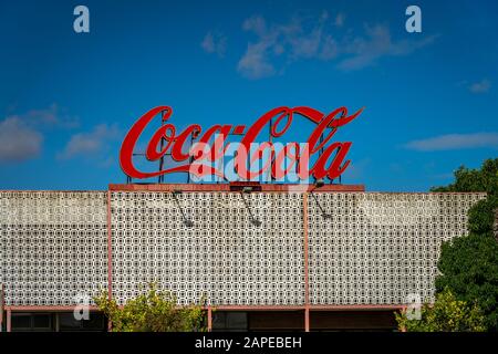 Badajoz, Spanien - Geschlossene Coca-Cola-Fabrik Stockfoto