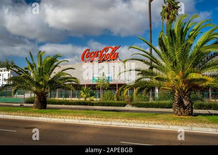 Badajoz, Spanien - Geschlossene Coca-Cola-Fabrik Stockfoto