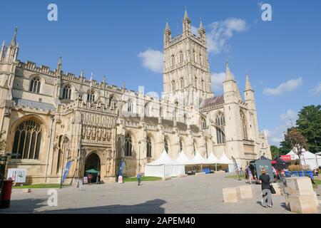 Gloucseter Cathedral und das Dreichörfestival 2019 Stockfoto