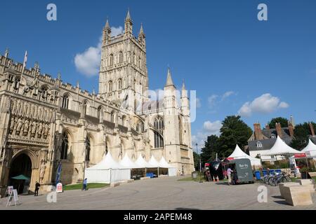 Gloucseter Cathedral und das Dreichörfestival 2019 Stockfoto