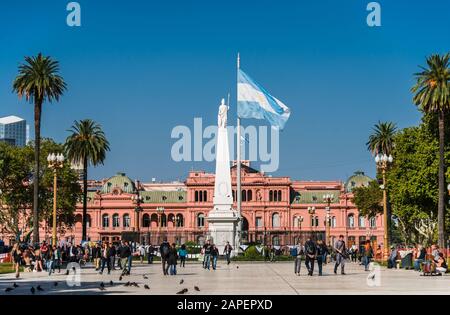 Buenos Aires, Argentinien - 21. März 2019: Präsidentenpalast Casa Rosada Stockfoto