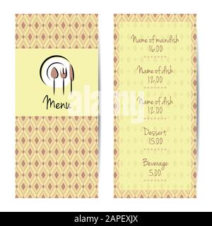 Restaurant- oder Café-Menü-Design Stock Vektor
