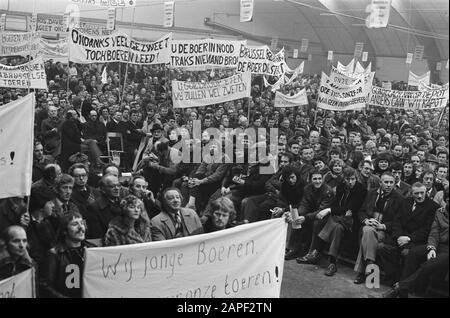 Die Landwirte demonstrieren in den Bosch in Brabanthallen gegen Vorschläge der EWG, die Agrarpreise um 2,4 Prozent zu erhöhen Stockfoto