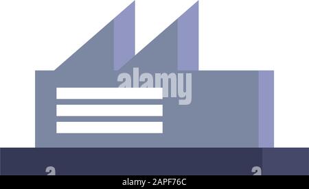 Factory Icon Design, Industrieanlagenbau Industriebau Arbeitstechnik und Fertigungsthema Vector Illustration Stock Vektor