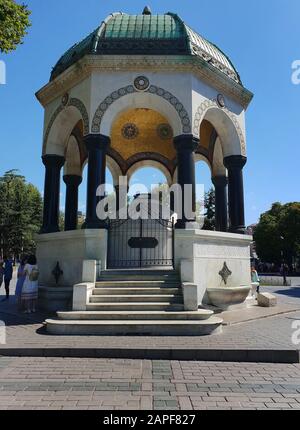 Der Deutsche Springbrunnen steht im Hippodrom, Istanbul, Türkei Stockfoto