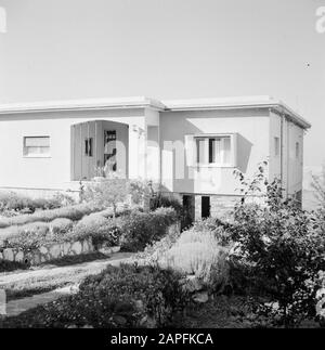 Israel 1964-1965: Haifa, Landschaftsgestaltung und Entwicklung der Karmelgebirge Beschreibung: Der Mobilheime auf dem Karmel, vor dem Pflanzdatum: 1964 Lage: Haifa, Israel Schlagwörter: Wohnungen, Landschaftsbau Stockfoto