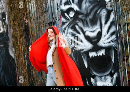 Berlin, Deutschland. Januar 2020. Exklusiv - Die deutsche Schauspielerin und Sängerin Hanna Plaß bei einer Fotosession. Sie spielt die Hauptrolle in der neuen Sat.1 Comedy-Serie "Think Big!", die ab 07.02.2020 zu sehen ist. Kredit: Jens Kalaene / dpa-Zentralbild / ZB / dpa / Alamy Live News Stockfoto