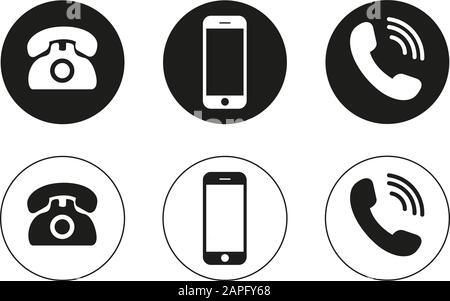 Vektor des Telefonsymbols. Anrufsymbol-Vektor. Handy-Smartphone-Gerät Gadget. Telefon-Symbol. Stock Vektor