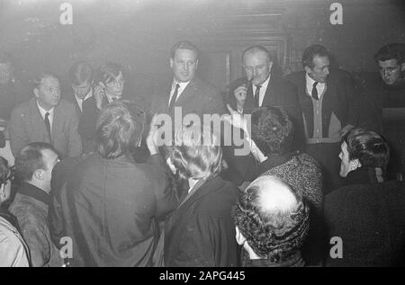Chaos beim Treffen Der Bauernpartei in Frascati Datum: 8. Februar 1967 Schlüsselwörter: Sitzungen Name Der Institution: Bauernpartei, Frascati Stockfoto