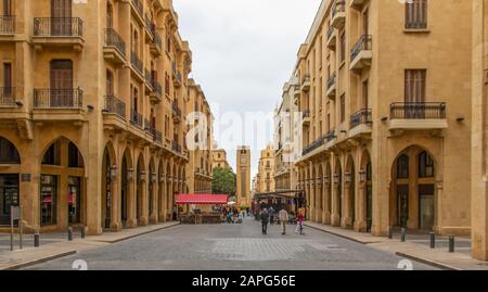 Beirut, Libanon - größte Stadt und Hauptstadt des Libanon, Beirut präsentiert eine wunderbare Altstadt, die sowohl historische als auch moderne Gebäude vereint Stockfoto