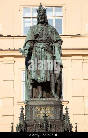 Denkmal von Kaiser Karl IV., Prag, Böhmen, Tschechien, Europa Stockfoto