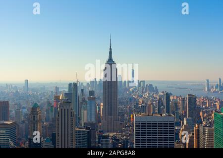 Blick auf das Empire State Building in der Stadt New york Stockfoto