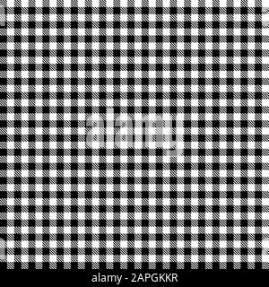 Kariertes Tischmuster SCHWARZ - endlos Stock Vektor