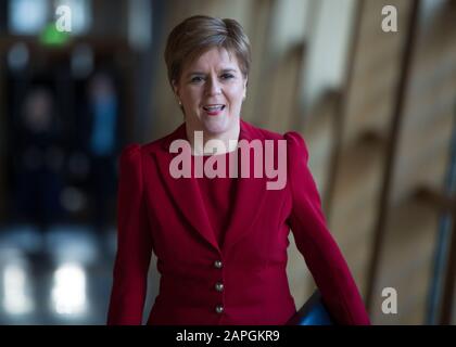 Edinburgh, Großbritannien. Januar 2020. Abgebildet: Nicola Sturgeon MSP - Erster Minister von Schottland und Führer der Scottish National Party (SNP). Kredit: Colin Fisher/Alamy Live News Stockfoto