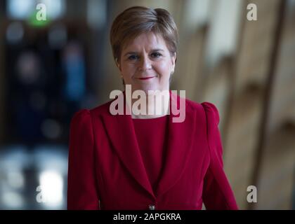 Edinburgh, Großbritannien. Januar 2020. Abgebildet: Nicola Sturgeon MSP - Erster Minister von Schottland und Führer der Scottish National Party (SNP). Kredit: Colin Fisher/Alamy Live News Stockfoto