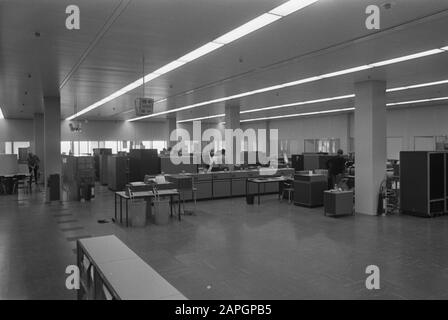 Computerbau von KLM für die automatische Buchungsmethode Corda in Amstelveen. Außendatum: 11. März 1970 Standort: Amstelveen, Noord-Holland-Institutionenname: KLM Stockfoto