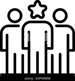 Star Gaming-Team-Symbol, Outline-Stil Stock Vektor