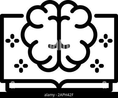 AI Öffnen Sie das Smart Book Icon, Outline Style Stock Vektor