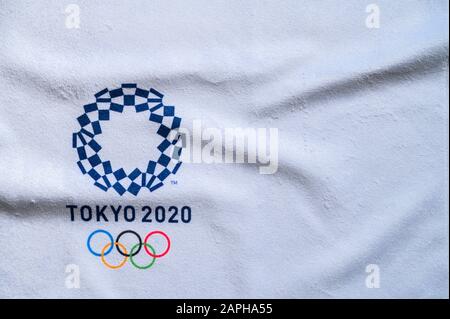 Tokio, Japan, JANUAR. 20. 2020: Tokyo 2020 Logo Stockfoto