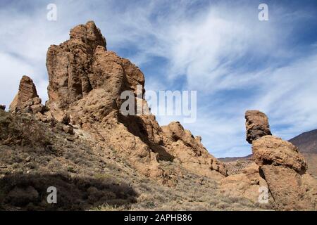 Tenera-Los Rocques de Garcia, Teide-Nationalpark Stockfoto