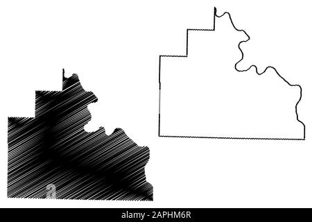 Stone County, Arkansas (USA County, USA, USA, USA, USA) Karte Vektor-illustration, kritzeln Skizze Stein Karte Stock Vektor