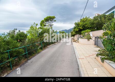 Baska voda, Promajna, Krvavica, Makarska Stockfoto