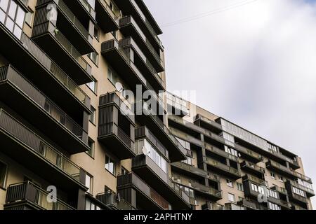 Fabijoniskes Bezirkswohnungen Fragmentbild Stockfoto