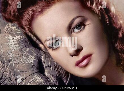 Maureen O'HARA (1920-2015) irisch-amerikanische Filmschauspielerin, ca. 1945 Stockfoto