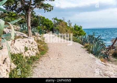 Baska voda, Promajna, Krvavica, Makarska Stockfoto