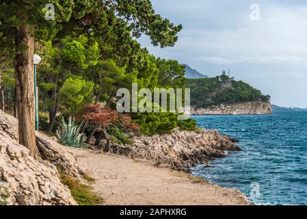 Baska voda, Promajna, Krvavica, Makarska Stockfoto